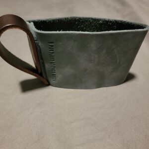 Portland Leather Gray and Brown Mug Holder
